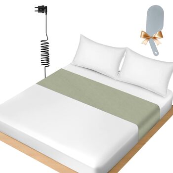 Універсальне простирадло/килимок із заземленням - органічна бавовна зі срібним волокном для кращого сну, 265x60 см (колір авокадо)