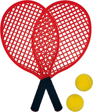 Набір для пляжного тенісу Schildkröt Soft Tennis Set – 40 см, червоний, 2 ракетки + 2 м’ячі, у сітчастій сумці