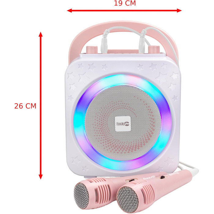Караоке-машина RockJam Ring Bluetooth, 10 Вт, рожеве золото