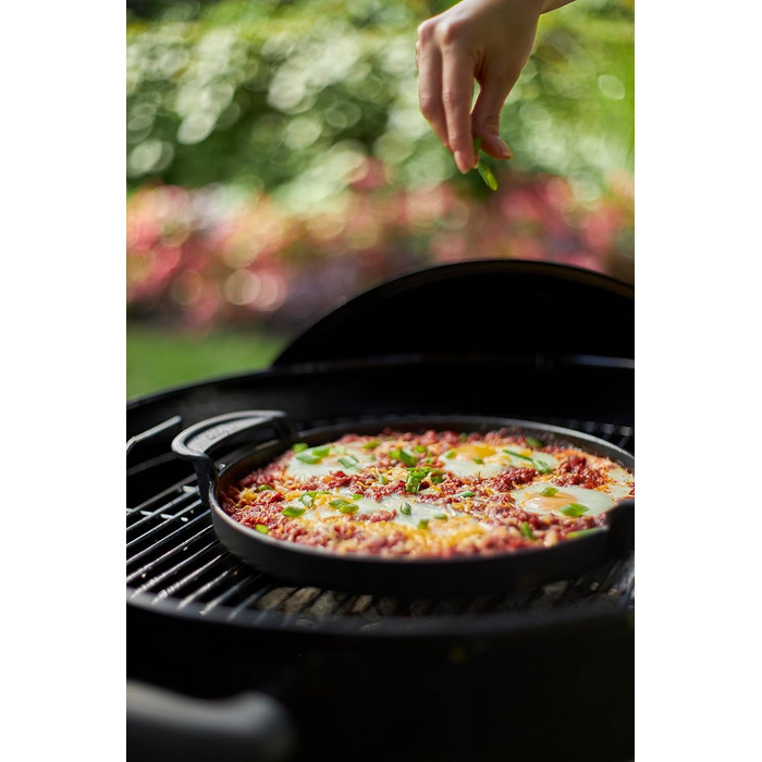 Чавунна планча Weber для системи Gourmet BBQ рівномірний нагрів, для риби, овочів та страв-смажениць чорна (7421)