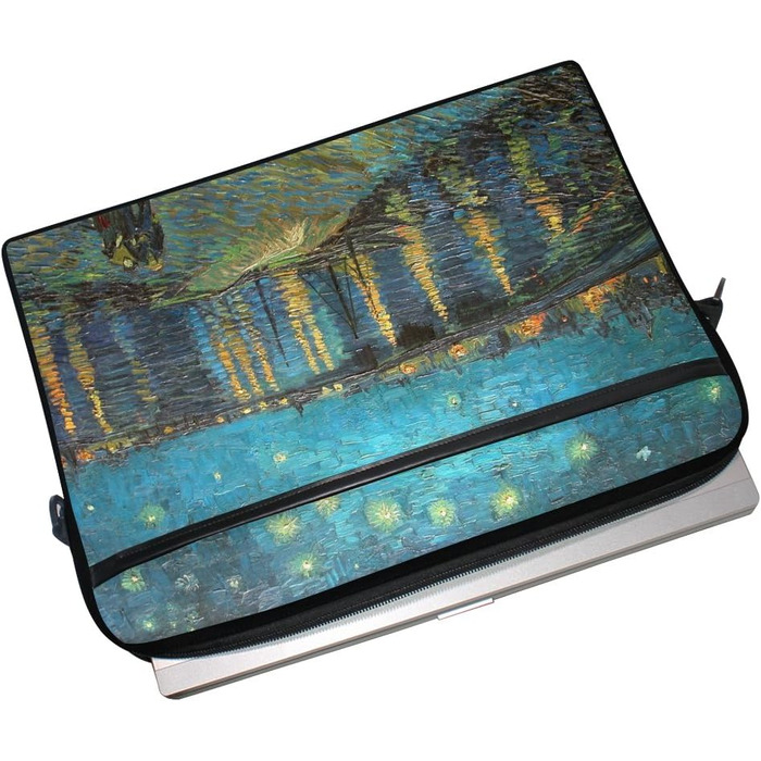 Сумка через плече для ноутбука із зоряною ніччю над Роною від 14 до 15,6 дюймів (35,6 см) з регульованим плечовим ременем для ноут