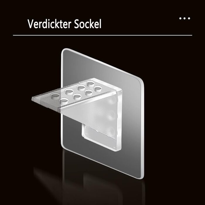 Клейкі гачки для полиць шафи, самоклеючі, прозорі опори для полиць, кронштейни для полиць, клейкі гачки, опори для основи, тримачі для полиць, шафа, тримачі для скла, полиці, прозорі, один розмір (12) 12 прозорих