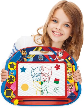 Магнітна дошка для малювання Lexibook Magic Paw Patrol чотирилапий помічник, магнітна дошка для дітей, художня творча іграшка для дівчаток і хлопчиків, ручка і магніти, синій/червоний, CRPA550 Paw Patrol CRPA550