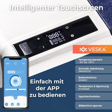 Компресорна холодильна камера електрична, морозильна камера з управлінням APP, підключення USB, 12/24V, 230V, колеса, переносний х