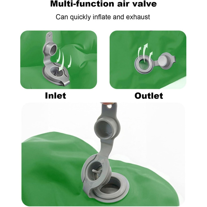 Надувна подушка для сидіння, Легка надувна подушка для сидіння, Легка надувна подушка для сидіння, Портативна подушка для подорожей, темно-зелений