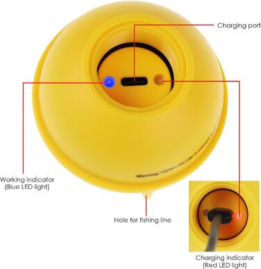 Бездротовий датчик ехолота 125 кГц, частота 45 метрів/147 футів, функція сигналізації глибини та великий РК-дисплей