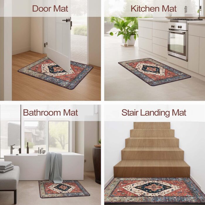 Нековзні сходинки OJIA, килимок у тон для дерев&39яних сходинок, квадратні сходинки Capet, гумова підкладка, доріжка для сходів, нековзний килимок для сходів, 78,7 x 78,7 см 79 x 79 см (прямокутні) східні 1