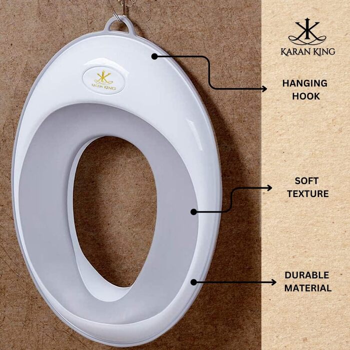 Неслизька, портативна та стильна сіра накидка на сидіння для привчання до горщика (найкраще сидіння для горщика для малюків, зручн