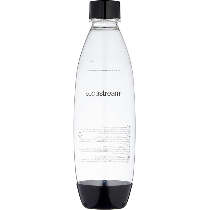 Пляшки SodaStream з плавленням для Source, Play, Power, Spirit, Fizzi та Genesis Carbonator, 1 літр, 3 упаковки (3 x 1 л) одинарні