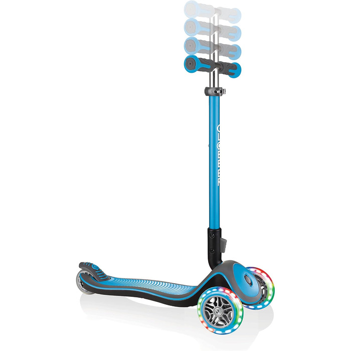 Самокат GLOBBER Elite - самокат для дітей від 3 років - самокат 120/80 мм - ABEC 5, 3 колеса - регульований по висоті - світлодіод