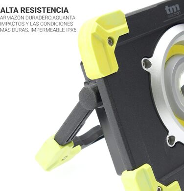 Портативний робочий ліхтар TM Electron TMTOR020 з надяскравим світлодіодним COB-світлодіодом 20 Вт та зовнішнім акумулятором 4000 мАг 20 Вт зовнішній акумулятор