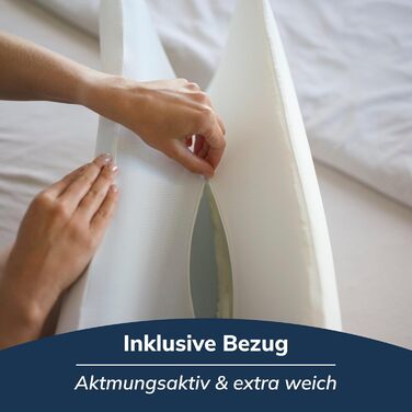 Подушка для сну на боці з чохлом Подушка для сну на животі Ергономічна подушка Подушка від болю в шиї Розроблено разом зі швейцарським лікарем Лауреат премії Red Dot (70x40 см)