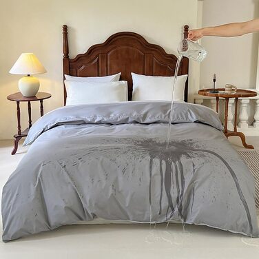 Водонепроникний підодіяльник, односторонній водонепроникний захисний чохол для дітей, людей похилого віку, домашніх тварин, собак, котів (сірий, 135 x 200 см) Сірий підодіяльник 135 x 200 см