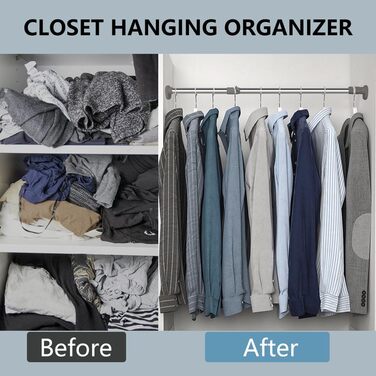 Штанга для одягу Hershii для шафи, натяжна штанга для віконної/душової шторки, свердління не потрібне, телескопічна штанга з нержавіючої сталі, висувна штанга для гардеробу, діаметр трубки 25,4/22,2 мм, 40-60 см, колір слонової кістки, сірий 40-60 см