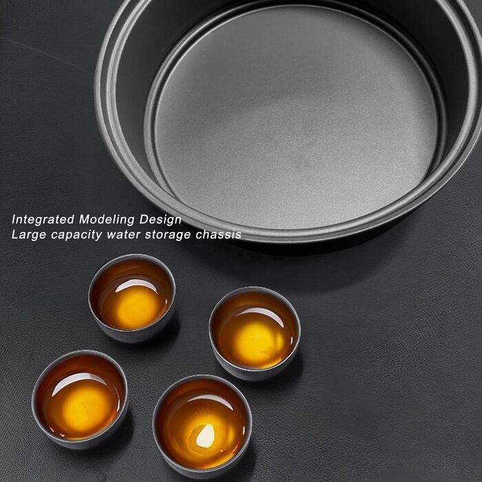 Набір для чаювання Луокуте Пурий Ті Гунфу, термостійкий чайник та 4 чашки по 30 мл, ідеальний для подорожей, відпочинку на природі та офісу