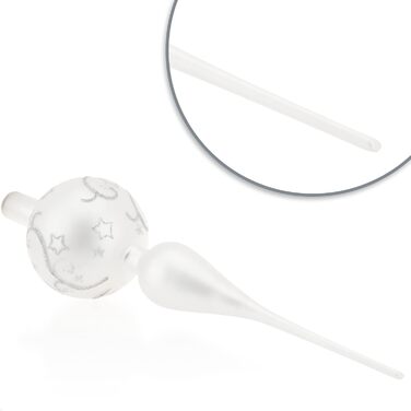 Різдвяна верхівка для ялинки 33 см біла com-four