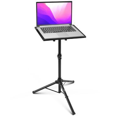 Стійка для ноутбука та проєктора Pyle, регульована по висоті для сцени, офісу та студії, складна, міцна, висота 65100 см, для ноутбуків, проєкторів, DJ та презентацій. Висота 65-100 см