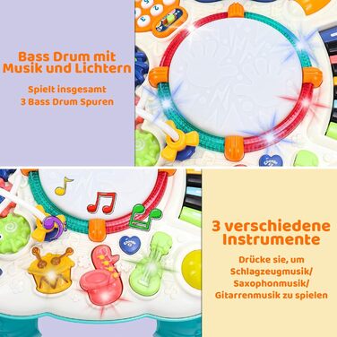 Іграшки від 1 року - Baby Toys Ігровий столик 6 в 1 Дитячі іграшки від 1 2 років 9 місяців Подарунки на день народження від 1 року