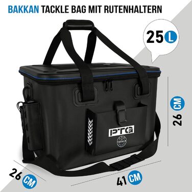 Сумка Pro Tackle Eva - Tackle Bakkan - Стильна та продумана рибальська сумка з тримачами для вудок, тримачем для плоскогубців 426x26см (25 л)