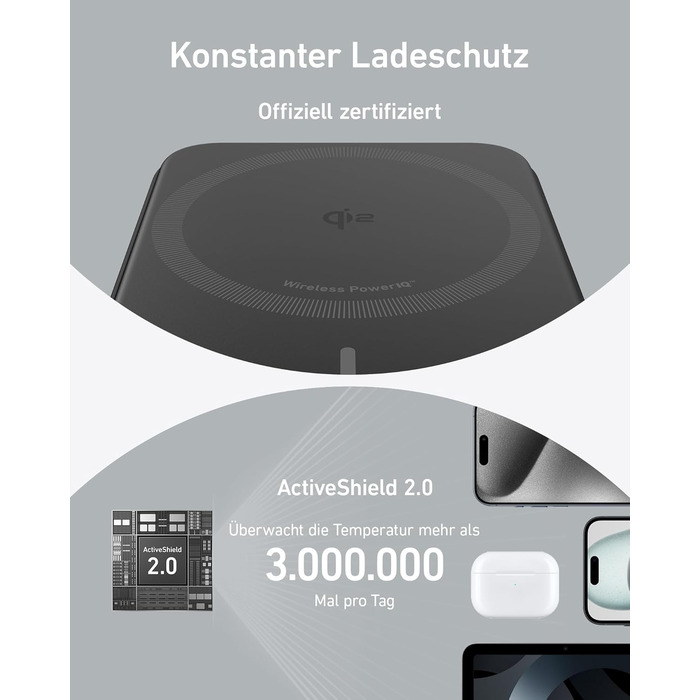 Швидкий мобільний зовнішній акумулятор 15 Вт, сертифікований MagSafe Qi2, на 6600 мАг, регульована складна підставка, для iPhone 1