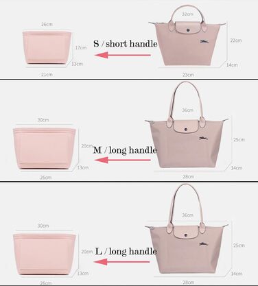 Фетровий органайзер для сумок Lckaey, великий, Y012-beige-L L/11.4*7.3*8.86in Beige