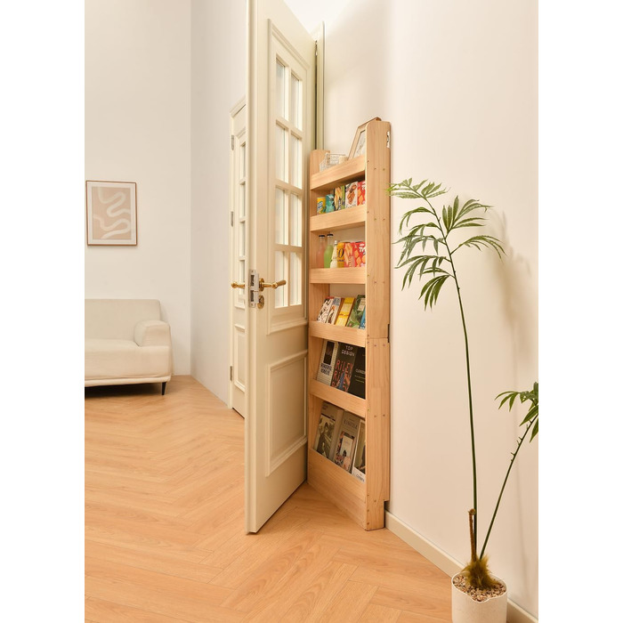 Книжкова полиця Heehee з масиву дерева, органайзер для книг, зберігання іграшок, настінна книжкова полиця для дітей та дорослих (ширина 80 см)