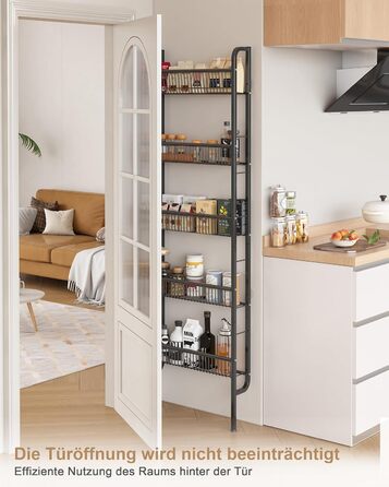 Рівнева вузька металева полиця для ванної кімнати, книжкова полиця, настінна полиця для кухні, полиця-драбина, багатофункціональна металева полиця для тісних приміщень, чорна, 5-