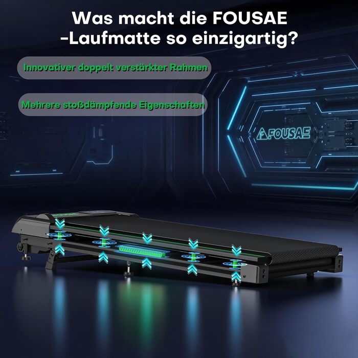 Килимок для ходьби, бігова доріжка 1-10 км/год для домашнього використання з нахилом 9, ходунковий тренажер 2,5 к.с. зі світлодіодним дисплеєм, пульт дистанційного керування, 12 програм, подвійна амортизація, вантажопідйомність до 150 кг, чорно-зелений, 4