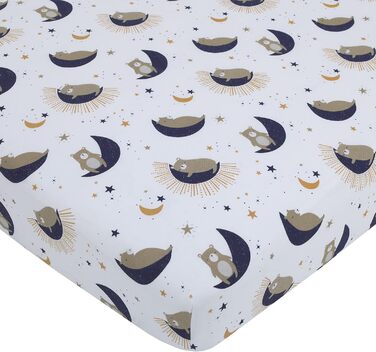 Комплект постільної білизни для дитячого ліжечка NoJo Goodnight Sleep Tight, коала, лінивець, ведмідь, зірка і місяць, 4 предмета,