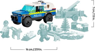 Конструктор LEGO City 60369, Мобільне тренування поліцейських собак, 197 деталей