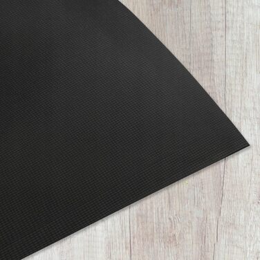 Килимок для дверей Tivoli напівкруглий 60x90 см для використання всередині та зовні приміщень чорний, нековзний, сучасний 3D-дизайн, брудозатримуючий килимок - легкоочисний килимок для дверей, чорний, 60 x 90 см (півколо)