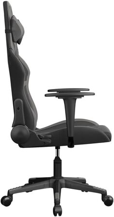 Ігрове крісло, чорно-сіра штучна шкіра, офісне крісло, ігрове крісло, обертове крісло, письмове крісло - 3143669