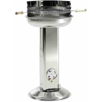 Колонний гриль на вугіллі GrillChef by LANDMANN хромована решітка, емальована решітка для вугілля робоча висота 72,5 см нержавіюча