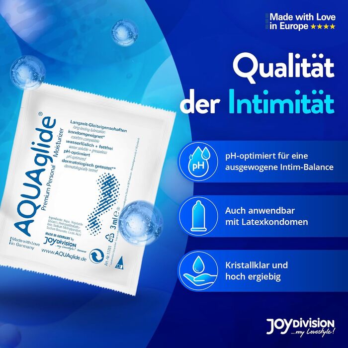 Інтимний лубрикант JOYDIVISION AQUAglide Natural, 50×3 мл