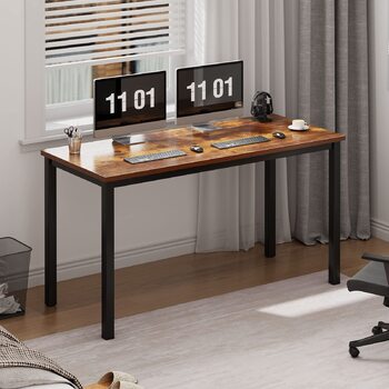 Комп&39ютерний стіл 100 x 60 x 75 см Офісний стіл Робоча станція для домашнього офісу, Обідній стіл Конференц-стіл 100 x 60 см Ретро та Чорний
