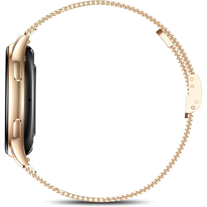 Розумний годинник maoo Ventura для жінок із функцією дзвінків, 1,32-дюймовий AMOLED-дисплей, монітор серцевого ритму, SpO, монітор артеріального тиску, понад 100 спортивних режимів, водонепроникність IP67, 5 ремінців рожевого золота