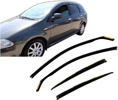 Дефлектор дощу J&J AUTOMOTIVE Wind Deflector для FIAT Croma 5-дверний 2005-2010 Combi 4 шт. HEKO темний