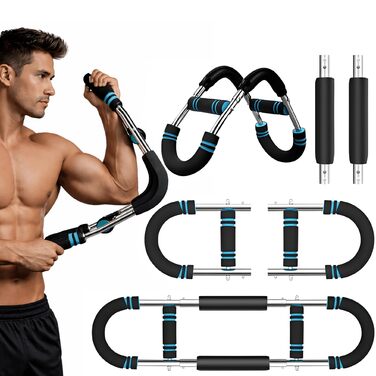 Регульований тренажер для силових тренувань Twister Arm з 3 рівнями опору 40-90 фунтів - U-подібний силовий тренажер для грудей для чоловіків та жінок - еспандер для грудей, тренажер для плечей, зап&39ястя, спини