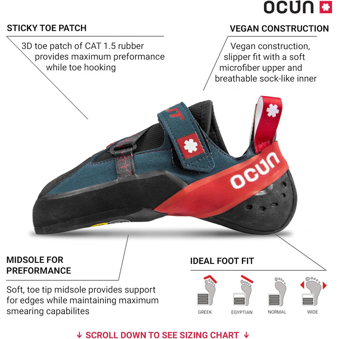 Чоловічі балетки Ocun x Ballet Flat 44 EU, петрольно-червоні