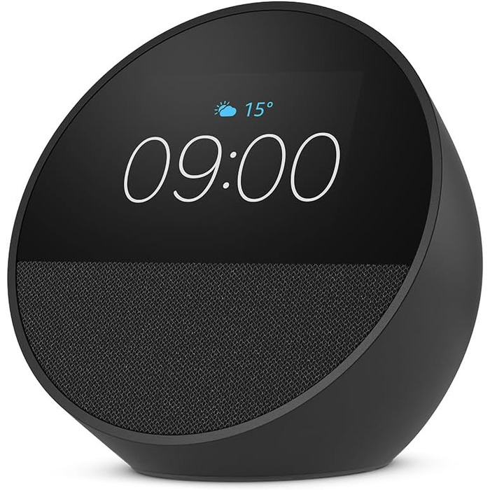 Новий Storeo Echo Spot (2024), розумний будильник з насиченим звуком і Alexa, Black