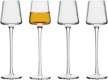 Набір з 4 ампірних келихів для лікеру - елегантний посуд для напоїв на будь-який випадок Прозорі келихи для лікеру