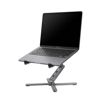 Підставка для ноутбука X-Stand Plus Регульована висота 70340 мм Міцний алюмінієвий тримач для ноутбука, ергономічна та нековзка Складана та мобільна Для MacBook, ноутбуків та планшетів 1117 дюймів, сірого кольору