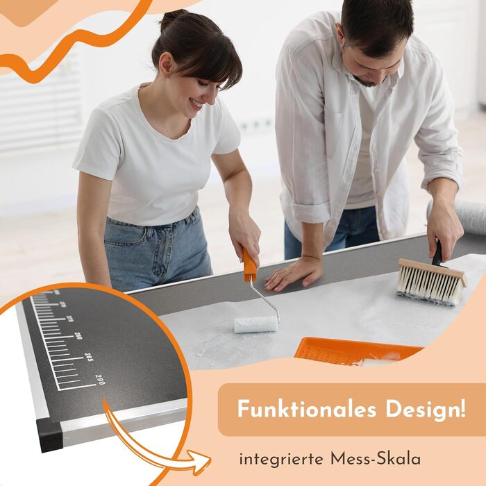 Складаний стіл для шпалер Lemodo Міцний робочий стіл Багатофункціональний стіл з вимірювальною шкалою Стіл для блошиного ринку 300 x 60 см Багатофункціональний стіл, вантажопідйомність до 30,0 кг