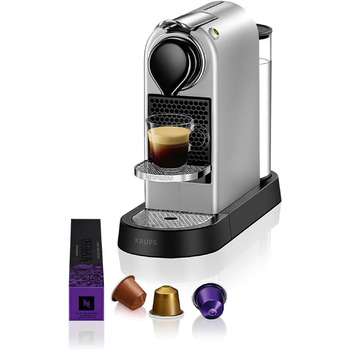 Кавоварка Krups Nespresso XN741B Окремо стояча еспресо-машина Автоматичне відключення 1-літровий бак для води 1260 Вт Срібло Сітіз