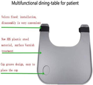 Аксесуари для колінного столика для інвалідних візків SLZHEE, портативне медичне дитяче крісло, універсальний столик-піднос, підходить для інвалідних візків з ручним керуванням або електроприводом