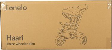 Триколісний велосипед LIONELO Haari 2в1 з перекладиною від 18 місяців до 25 кг, вперед і назад, безкамерні гумові шини, великий ві