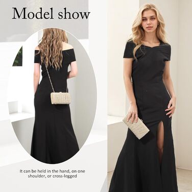 Золотий клатч для вечірок та свят жіноча сумочка з плісе та ланцюжком