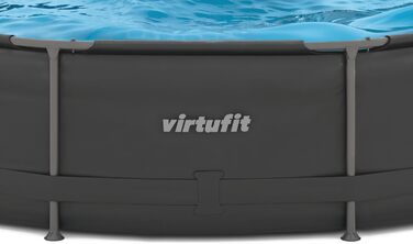 Круглий каркасний басейн VirtuFit - Каркасний басейн - 366 см - Легко монтується - Включає фільтруючий насос і картридж - Швидке встановлення