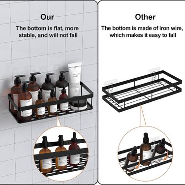 Душова полиця UUlioyer без свердління, водонепроникна та нержавіюча душова полиця, органайзер для полиць у ванній кімнаті 4 шт. ,