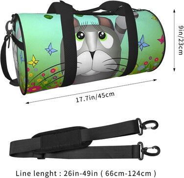 Спортивна сумка Кіт, що дивиться на пташку, для фітнесу, подорожей та багажу, велика дорожня сумка, сумка на нічліг та на вихідні для чоловіків та жінок